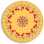 Nappe ronde en coton, imprimé provençal Coquelicots et lavandes jaune