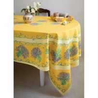 Stain resistant tablecloth, oval, Bouquet de lavande
