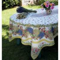 Nappe rectangulaire placé en coton, imprimé Roses & Lavandes