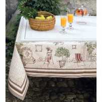 Nappe carrée tissé Jacquard Gordes