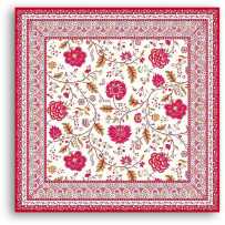 Decorative tablecloth, woven Jacquard Montespan pink