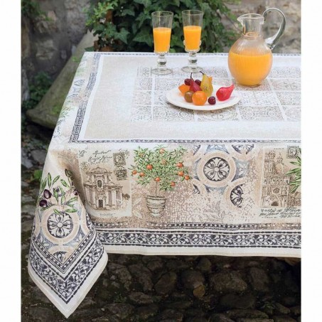 Nappe carrée tissé jacquard Riviera