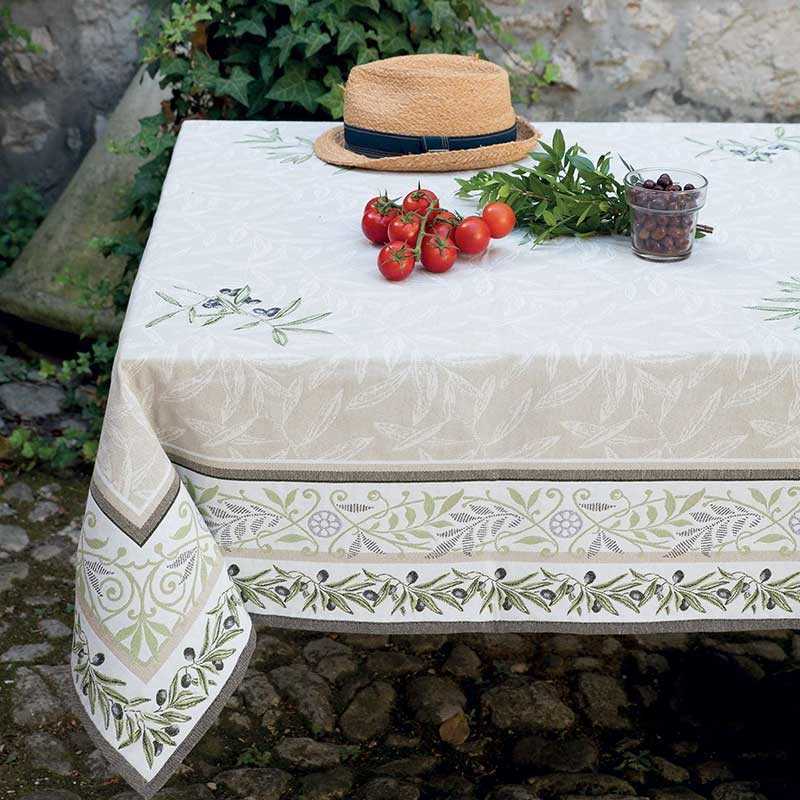 Nappe rectangulaire, tissé Jacquard Auriol