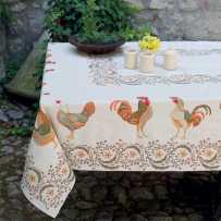 Rectangular table mat Chanteclair in scene