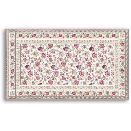 Tapis de table rectangulaire Garance rose