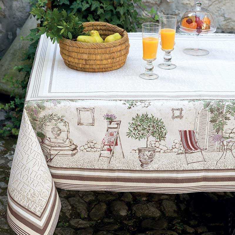 Decorative rectangular table mat Jacquard Gordes
