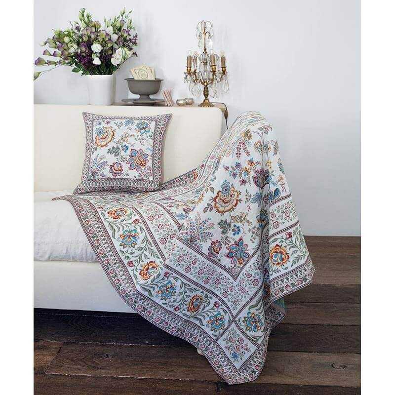 Rectangular blanket, woven Jacquard Garance
