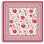 Plaid carrée tissé Jacquard Montespan rose