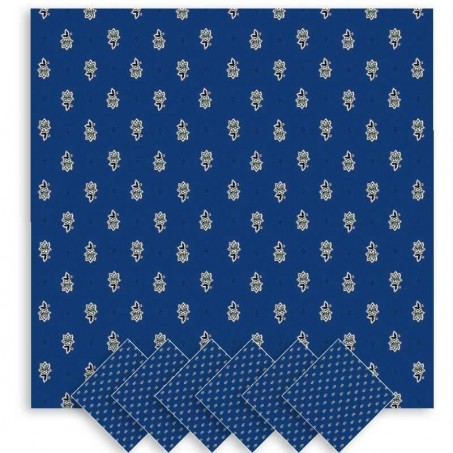 Napkin set printed Avignon by Marat d'Avignon blue