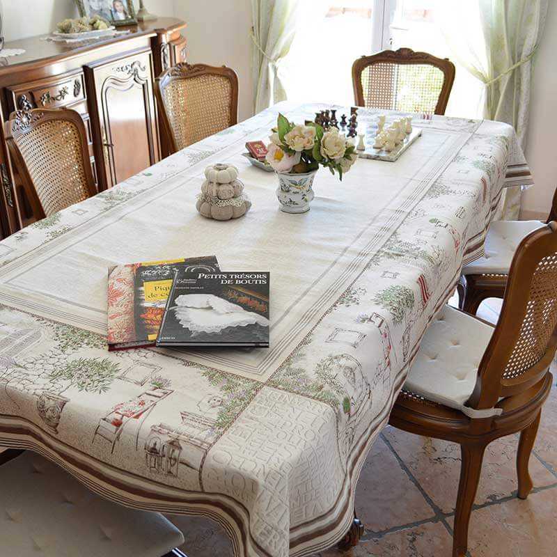 Decorative rectangular tablecloth Jacquard Gordes