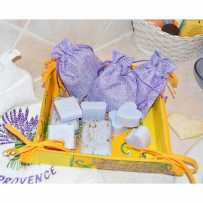 Vide poches en tissu, imprimé provençal Bouquet de lavandes