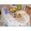 Nappe provencale rectangulaire enduite en coton, imprimé Roses & Lavandes