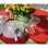 rectangular placemats Calissons red