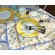 Table mats rectangular white quilted Moustiers (x6)