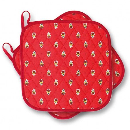 Unique and best kitchen pot holders in red from Provence
