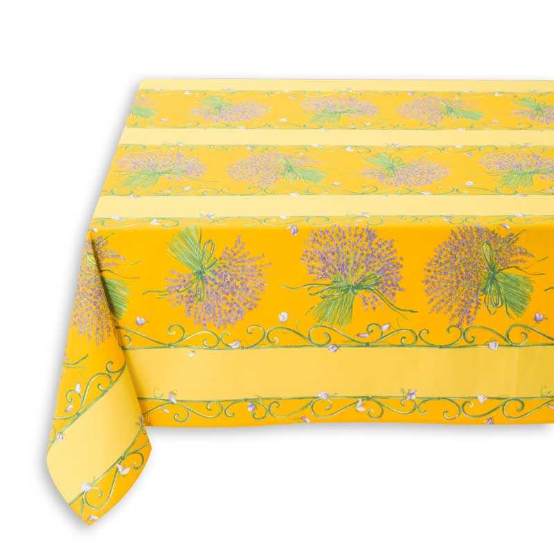 Rectangular stain resistant tablecloth, Bouquet de lavande