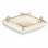 Corbeille à pain Calissons imprimé provençal en tissu blanc beige