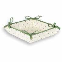 Bread Basket cotton printed Calissons white green