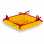 Corbeille à pain Calissons imprimé provençal en tissu jaune rouge