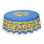 Provencal Cotton tablecloths blue, round shape, Printed Citron
