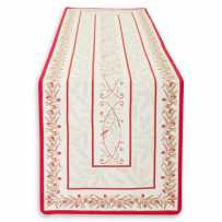 table runner ecru red