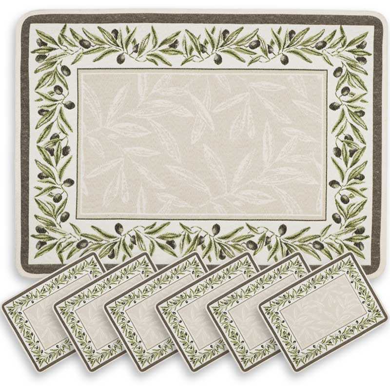 Set de table tissé Jacquard Auriol (x6)