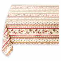 60x60 square tablecloth Avignon stripe, Marat d'Avignon white red