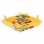 Corbeille à pain provençal Coquelicots Lavandes en tissu imprimé jaune
