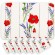 Les sets de table rectangles matelassés Coquelicots (x6)
