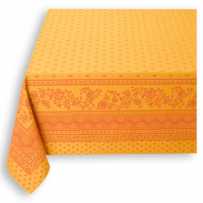 Nappe carrée tissé Jacquard Durance jaune