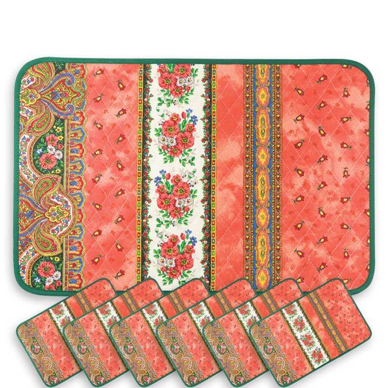 Sets de table en tissu matelassés Tradition, Marat d’Avignon (x6)