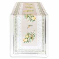 6 foot textured and cream table runner