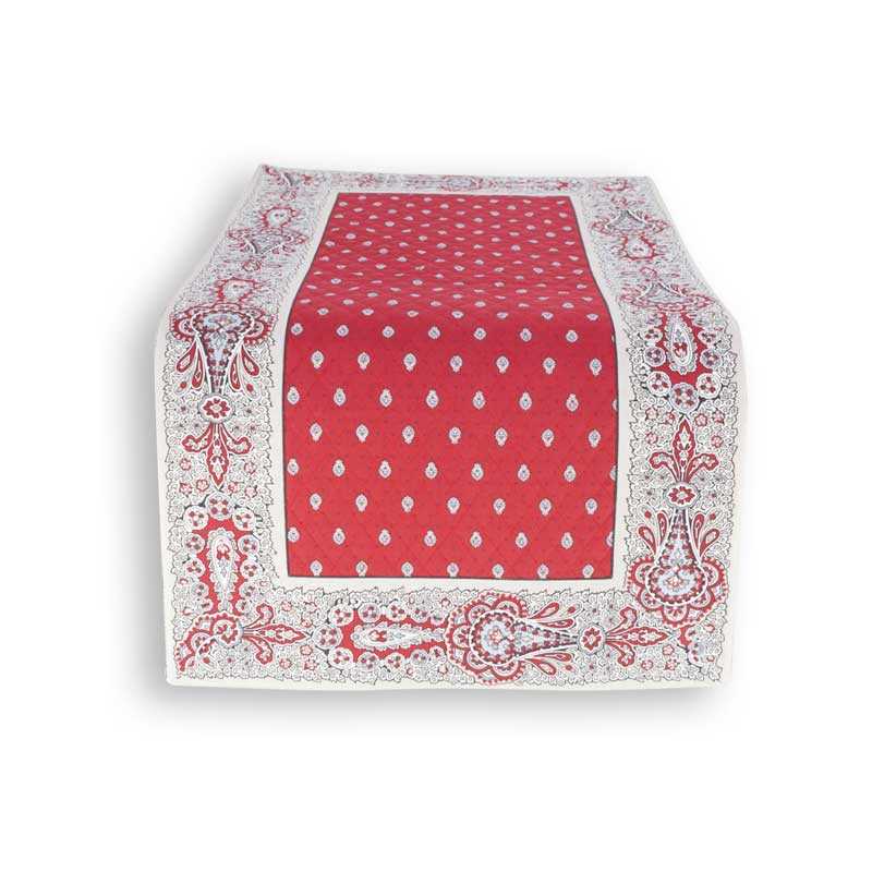 Burgundy table runner Bastide by Marat d'Avignon®