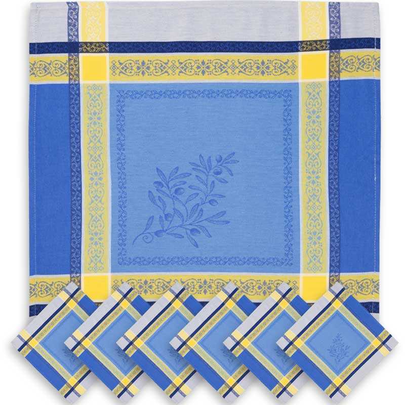 Beautiful French jacquard napkins with Provencal design
