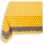 nappe coton carrée cadrée jaune
