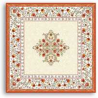 Table mat Jacquard woven Aubrac orange