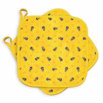 Quilted potholders yellow