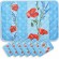 Kitchen table placemats quilted Coquelicots (x6)