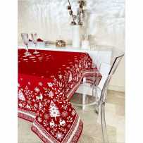 christmas linen tablecloth