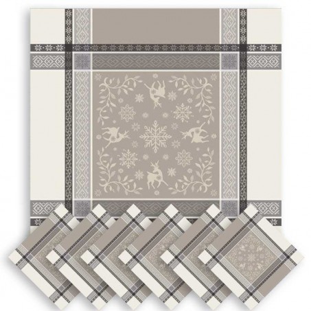 linge table noel