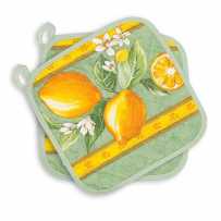 decorative pot holders lemon green