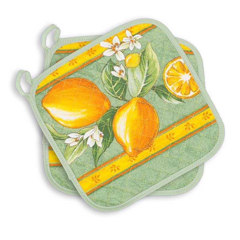 Decorative pot holders Citron (x2)