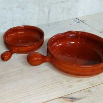 Large terracotta skillet