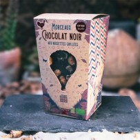 Organic dark chocolate and hazelnuts