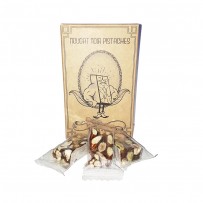 black nougat honey and pistachio in foil