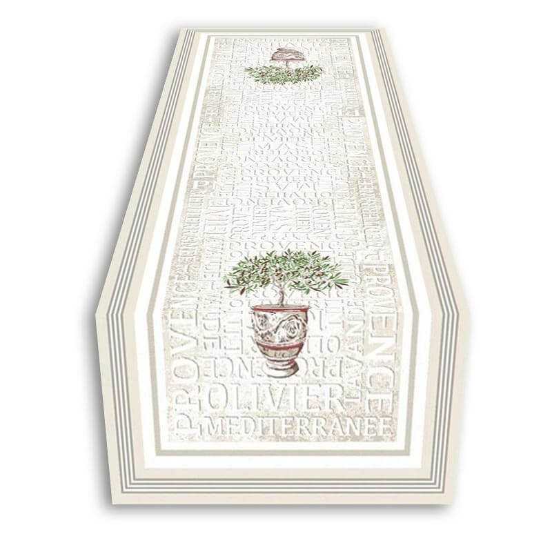 Table runner jacquard woven Gordes