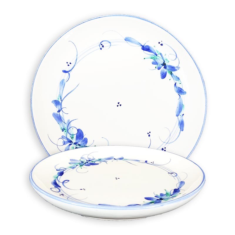 Blue and white dessert plates Porquerolles