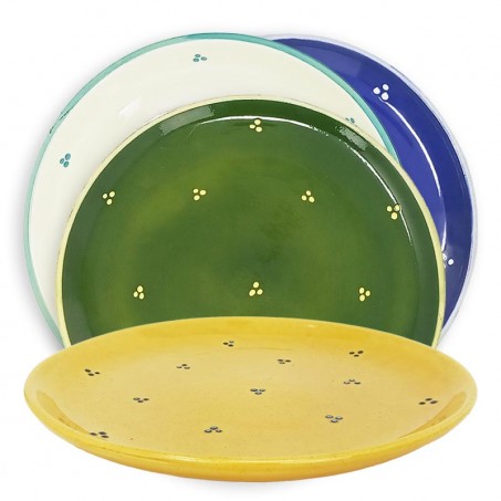 Speckled ceramic dinnerware plates