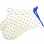 Kitchen gloves, quilted Calissons print white bleu