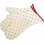Kitchen gloves, quilted Calissons print white red